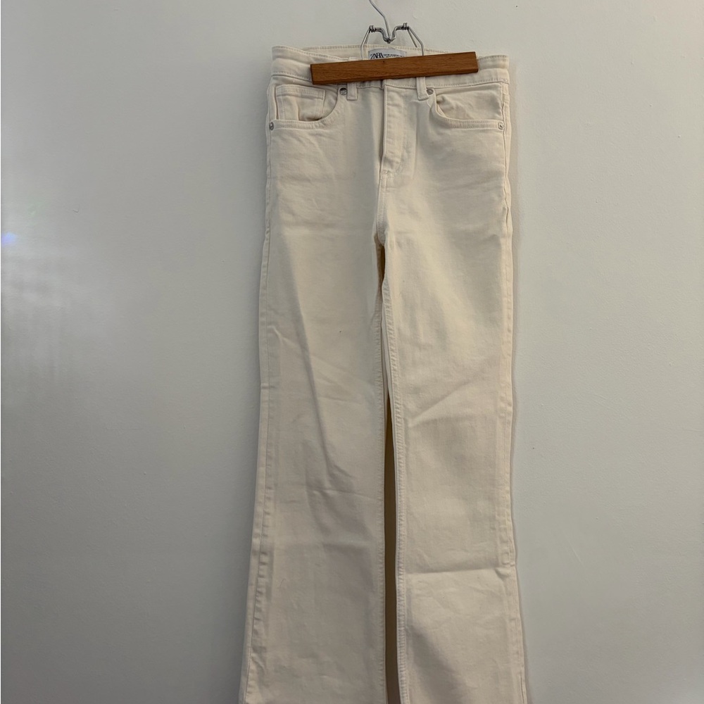 Zara Cream Flare Women's Jeans